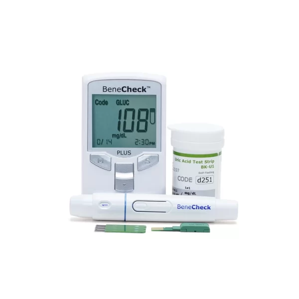 Buy Benecheck Plus Uric Acid Meter | 3 in 1 Uric Acid Monitoring | Accurex